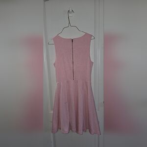 Pink Sleeveless Dress with Textured Pattern